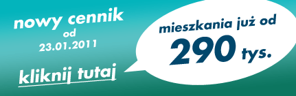 cennik - mieszkania juz od 290 tys.